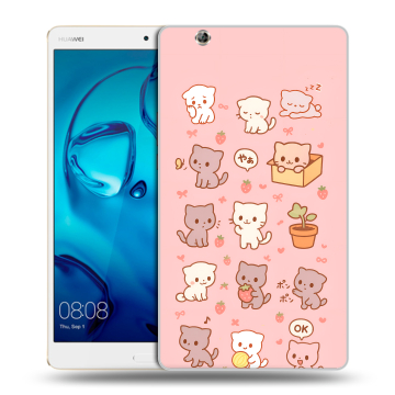 Силиконовый чехол на Huawei MediaPad M3 с принтом Hello Kitty Хелоу Кити