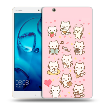 Силиконовый чехол на Huawei MediaPad M3 с принтом Hello Kitty Хелоу Кити