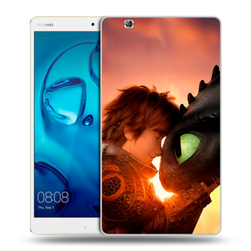 Силиконовый чехол на Huawei MediaPad M3 с принтом Как приручить дракона