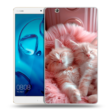 Силиконовый чехол на Huawei MediaPad M3 с принтом котята котики