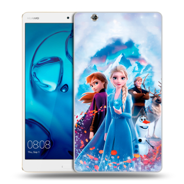 Силиконовый чехол на Huawei MediaPad M3 с принтом Холодное сердце Frozen