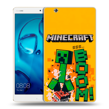 Силиконовый чехол на Huawei MediaPad M3 с принтом Майнкрафт Minecraft
