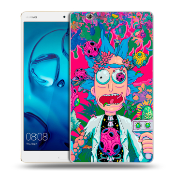 Силиконовый чехол на Huawei MediaPad M3 с принтом Рик и Морти Rick Morty