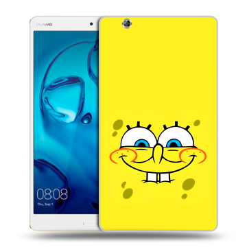 Силиконовый чехол на Huawei MediaPad M3 с принтом спанчбоб спанч боб