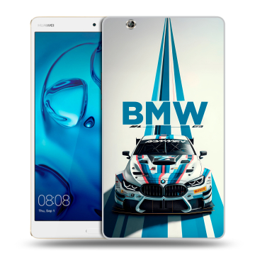Силиконовый чехол на Huawei MediaPad M3 с принтом БМВ BMW