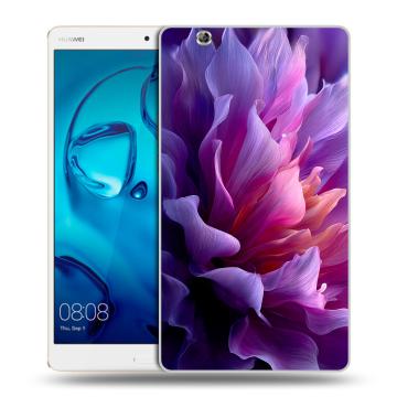 Силиконовый чехол на Huawei MediaPad M3 с принтом женский цветы