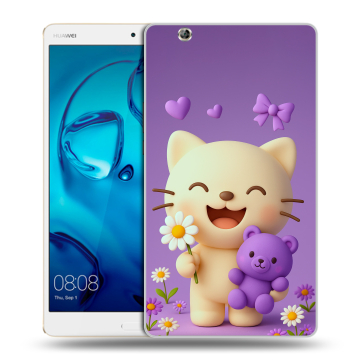Силиконовый чехол на Huawei MediaPad M3 с принтом для девочек