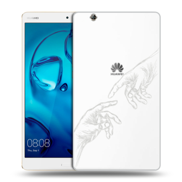 Силиконовый чехол на Huawei MediaPad M3 с принтом Сотворение мира