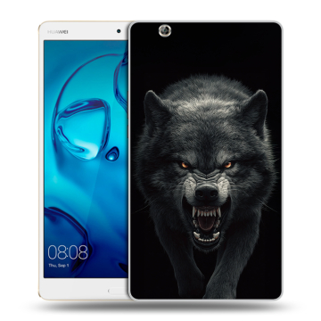 Силиконовый чехол на Huawei MediaPad M3 с принтом Волк