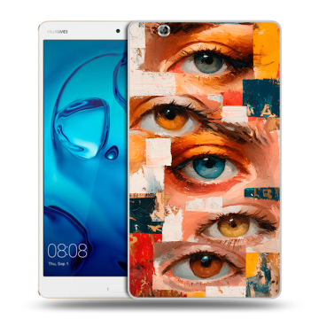 Силиконовый чехол на Huawei MediaPad M3 с принтом Модный принт