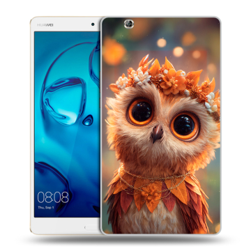 Силиконовый чехол на Huawei MediaPad M3 с принтом Милая сова Силиконовый чехол на Huawei MediaPad M3 с принтом Милая сова