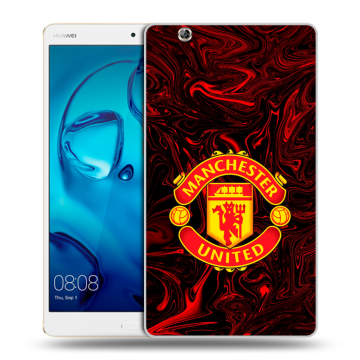 Силиконовый чехол на Huawei MediaPad M3 с принтом Manchester United Силиконовый чехол на Huawei MediaPad M3 с принтом Manchester United
