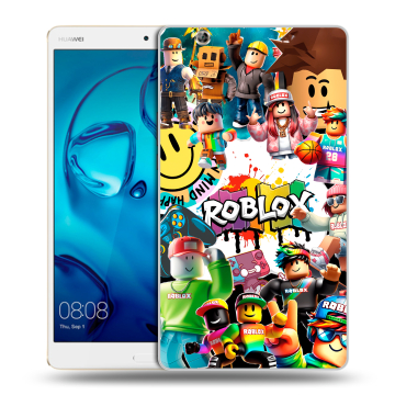 Силиконовый чехол на Huawei MediaPad M3 с принтом Roblox Роблокс