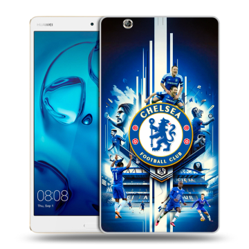Силиконовый чехол на Huawei MediaPad M3 с принтом Chelsea Челси Силиконовый чехол на Huawei MediaPad M3 с принтом Chelsea Челси