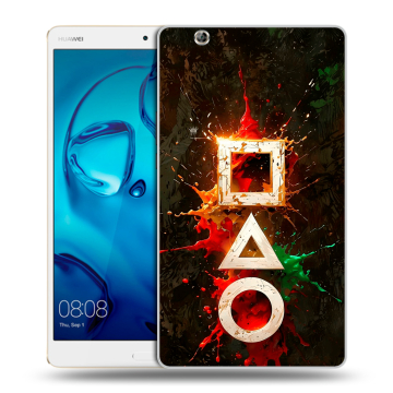 Силиконовый чехол на Huawei MediaPad M3 с принтом Squid Game Игра кальмара