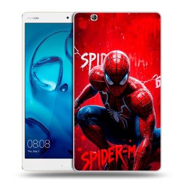 Силиконовый чехол на Huawei MediaPad M3 с принтом Spiderman Человек паук