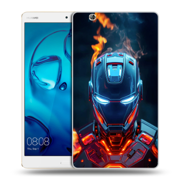 Силиконовый чехол на Huawei MediaPad M3 с принтом IronMan Железный человек