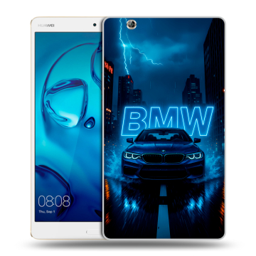 Силиконовый чехол на Huawei MediaPad M3 с принтом BMW БМВ