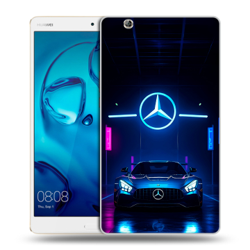 Силиконовый чехол на Huawei MediaPad M3 с принтом Mercedes Мерседес