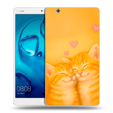 Силиконовый чехол на Huawei MediaPad M3 с принтом Милые котята
