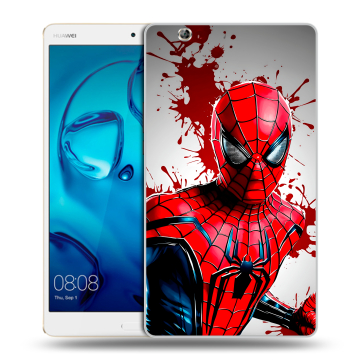 Силиконовый чехол на Huawei MediaPad M3 с принтом Spiderman Человек паук