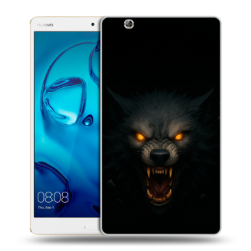Силиконовый чехол на Huawei MediaPad M3 с принтом Волк Силиконовый чехол на Huawei MediaPad M3 с принтом Волк