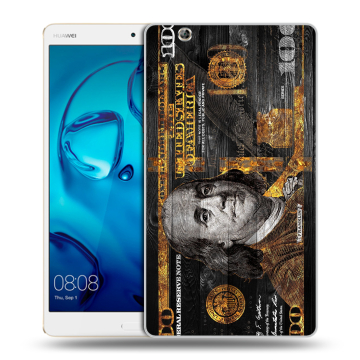 Силиконовый чехол на Huawei MediaPad M3 с принтом Доллар деньги