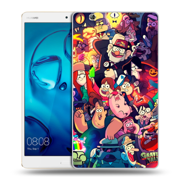 Силиконовый чехол на Huawei MediaPad M3 с принтом Gravity Falls Гравити Фолз