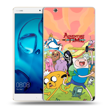 Силиконовый чехол на Huawei MediaPad M3 с принтом Adventure time Время приключений Силиконовый чехол на Huawei MediaPad M3 с принтом Adventure time Время приключений