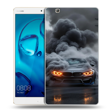 Силиконовый чехол на Huawei MediaPad M3 с принтом BMW БМВ