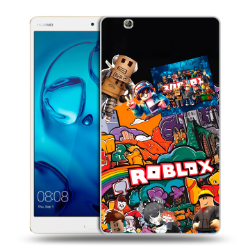 Силиконовый чехол на Huawei MediaPad M3 с принтом Roblox Роблокс
