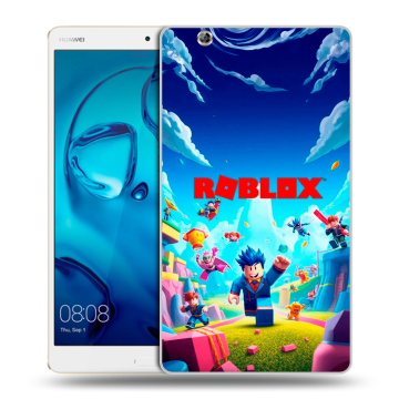 Силиконовый чехол на Huawei MediaPad M3 с принтом Roblox Роблокс