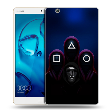 Силиконовый чехол на Huawei MediaPad M3 с принтом Игра Кальмара Силиконовый чехол на Huawei MediaPad M3 с принтом Игра Кальмара