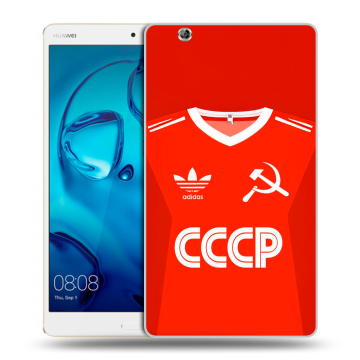 Силиконовый чехол на Huawei MediaPad M3 с принтом Флаг Герб СССР Силиконовый чехол на Huawei MediaPad M3 с принтом Флаг Герб СССР