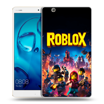 Силиконовый чехол на Huawei MediaPad M3 с принтом Roblox Роблокс