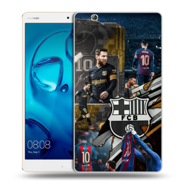 Силиконовый чехол на Huawei MediaPad M3 с принтом Messi Barcelona