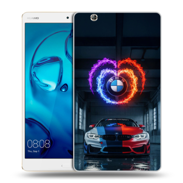 Силиконовый чехол на Huawei MediaPad M3 с принтом BMW БМВ