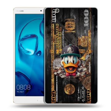 Силиконовый чехол на Huawei MediaPad M3 с принтом Дональд Дак Доллар