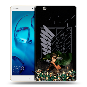 Силиконовый чехол на Huawei MediaPad M3 с принтом Атака титанов