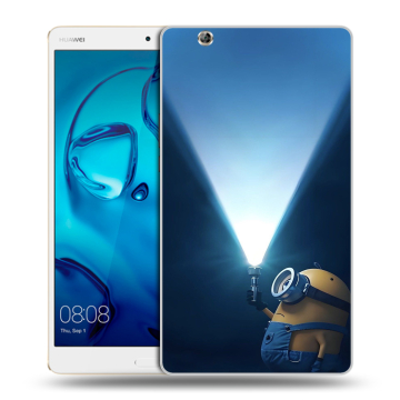 Силиконовый чехол на Huawei MediaPad M3 с принтом Миньоны