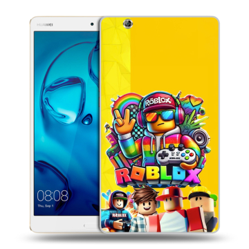 Силиконовый чехол на Huawei MediaPad M3 с принтом Roblox Роблокс