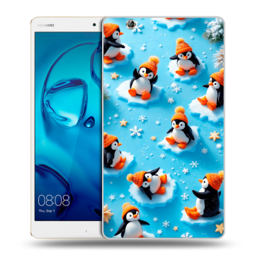 Силиконовый чехол на Huawei MediaPad M3 с принтом Новый год Силиконовый чехол на Huawei MediaPad M3 с принтом Новый год