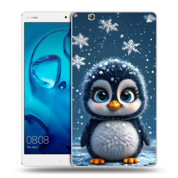 Силиконовый чехол на Huawei MediaPad M3 с принтом Новый год Силиконовый чехол на Huawei MediaPad M3 с принтом Новый год