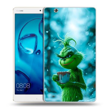 Силиконовый чехол на Huawei MediaPad M3 с принтом Новый год гринч Силиконовый чехол на Huawei MediaPad M3 с принтом Новый год гринч