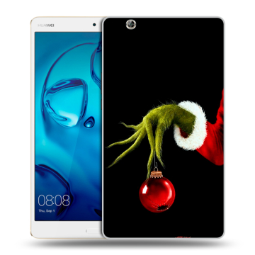 Силиконовый чехол на Huawei MediaPad M3 с принтом Новый год Гринч Силиконовый чехол на Huawei MediaPad M3 с принтом Новый год Гринч