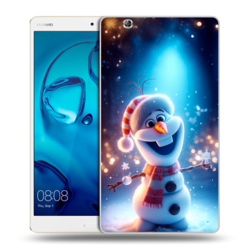 Силиконовый чехол на Huawei MediaPad M3 с принтом Новый год Силиконовый чехол на Huawei MediaPad M3 с принтом Новый год