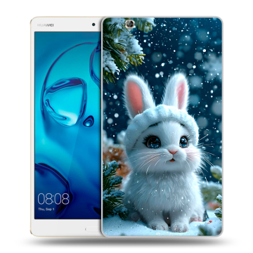Силиконовый чехол на Huawei MediaPad M3 с принтом Новый год Силиконовый чехол на Huawei MediaPad M3 с принтом Новый год
