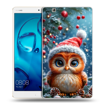 Силиконовый чехол на Huawei MediaPad M3 с принтом Новый год Силиконовый чехол на Huawei MediaPad M3 с принтом Новый год