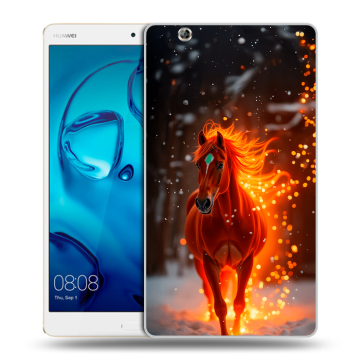 Силиконовый чехол на Huawei MediaPad M3 с принтом Новый год Силиконовый чехол на Huawei MediaPad M3 с принтом Новый год