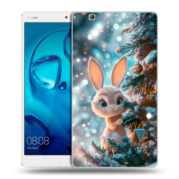 Силиконовый чехол на Huawei MediaPad M3 с принтом Новый год Силиконовый чехол на Huawei MediaPad M3 с принтом Новый год